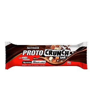 Barra de proteína proto crunch sabor chocolate e avelã Nutrata 60g