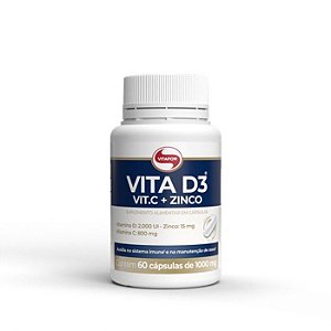 Vitamina D3 + C + Zinco Vitafor 60 cápsulas