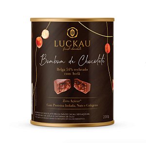 Lata chocolate belga com avelãs Luckau 200g