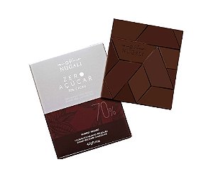 Chocolate amargo 70% sem açúcar Nugali 40g