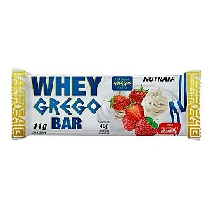 Whey grego bar sabor morango com chantily Nutrata 40g