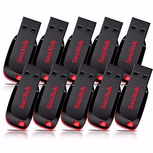 Kit 10 Pen Driver 16Gb Sandisk Cruzer Blade
