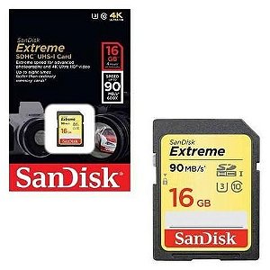 Cartão De Memoria 16gb SDHC Extreme Sandisk 90mb/s