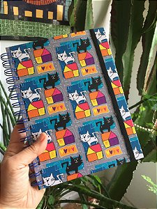 Caderno Gatos e casas