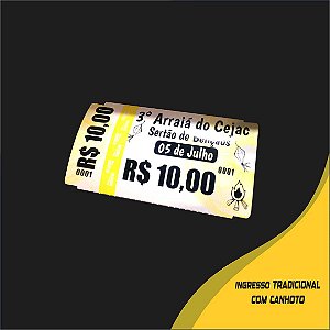 INGRESSO TRADICIONAL COM CANHOTO
