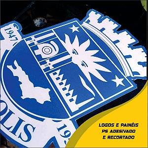 LOGO OU PAINEIL ADESIVADO E RECORTADO EM PS