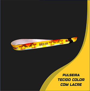 PULSEIRA TECIDO TECCOLORIDA COM LACRE