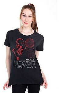 Camiseta Baby Look Darth Vader Star Wars Piticas Dark Side