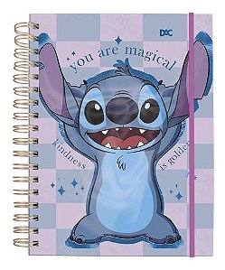 Caderno Smart Universitário Stitch Disney Folha Retrátil Dac