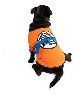Camiseta Pet Goku Dragon Ball Cachorro Roupa Animais Gato