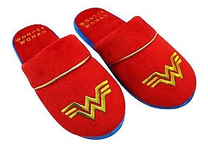 Pantufa Chinelo Mulher Maravilha Logo Wonder Woman Warner Dc