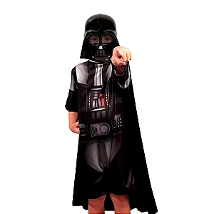 Fantasia Infantil Darth Vader Star Wars Capa Mascara Festas