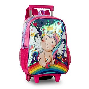 Mochila Escolar Infantil Menina Gi Luccas Neto Costas Holográfica