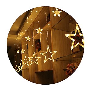 Cascata Estrela Natal 8 Funções 138l Branco Quente 110V/220V