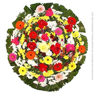 Coroa de Mix de Flores do Campo Colorida (Média)