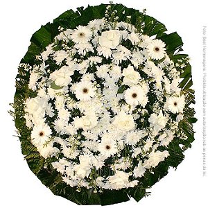 Coroa de Mix de Flores do Campo Brancas (Pequena)