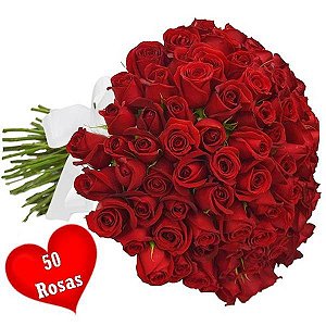 Ramalhete com 50 Rosas Vermelhas