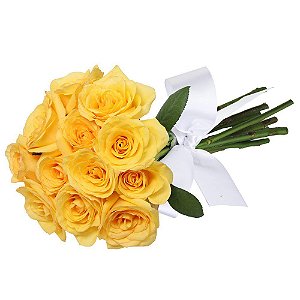 Ramalhetes com 12 Rosas Amarelas