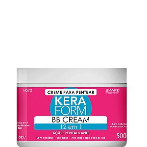 Skafe Keraform BB Cream 12 em 1 Ação Antioxidante Creme de Pentear 500g