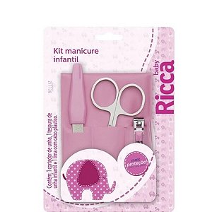 Ricca Baby Kit Manicure Infantil Bebês e Crianças REF 742