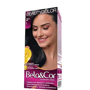 Tinta Beauty Color Kit Bela&Cor Coloração Creme 2.0 Preto