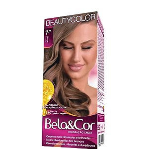Tinta BeautyColor Kit Bela&Cor Coloração 7.7 Marrom Dourado