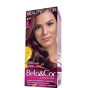 Beauty Color Kit Bela&Cor Coloração Creme 4.66 Vermelho Profundo