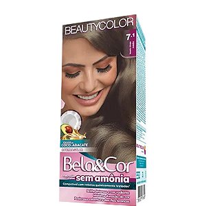 Beautycolor Kit Bela&Cor Tinta Sem Amônia 7.1 Louro Cinza Médio