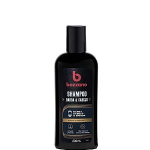 Bozzano Shampoo para Barba, Cabelo e Bigode Remove Oleosidade 200ml