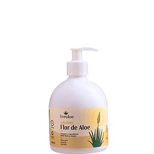 Livealoe Sabonete Liquido Flor de Aloe Limpeza e Equilíbrio 480ml