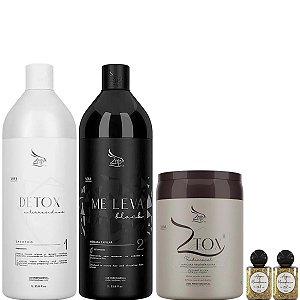 Zap Me Leva Black + Ztox Capilar 950g + 2 Óleos de Argan