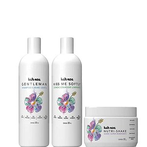 Kah-Noa kit Shampoo Condicionador e Máscara Nutri Shake 3 itens