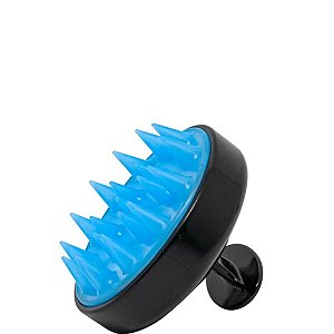 Maxy Blend Escova Capilar Massageadora de Silicone - Preta e Azul