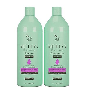 Zap Shampoo e Condicionador Óleo De Argan & Ácido Hialurônico 2x1L