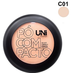 Uni Makeup Pó Compacto Velvet Compact Powder C01 - 12g