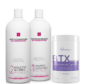 Progressiva American Desire Fusion Brush + Btx Naturiam Express S Formol 3x1L