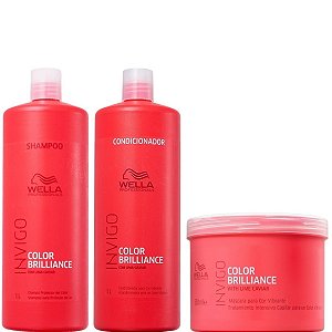 Wella Brilliance Kit Shampoo Condicionador e Máscara Invigo ( 3 Produtos )