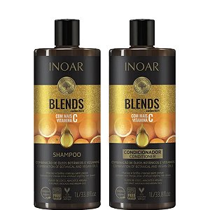 Inoar Coleção Blends Kit Shampoo e Condicionador Duo 2x1 Litro