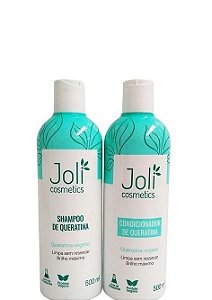 Joli Cosmetics Shampoo e Condicionador de Queratina 2x500ml