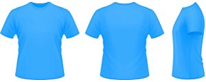 Camiseta 100% Algodão - Azul - Uniformes Benvenutti