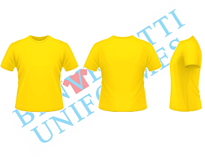 Camiseta 100% Algodão - Amarelo ouro