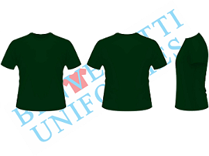 Camiseta 100% Algodão - Verde Militar