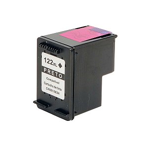Cartucho de Tinta Preto Compatível HP 122XL CH563HB 12ml Alta Capacidade - Economia e Qualidade para Impressoras HP