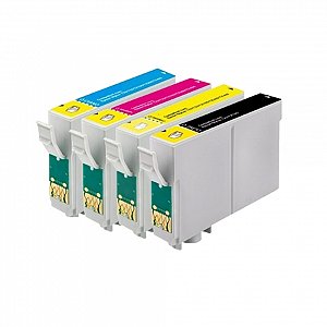 Cartucho de Tinta Compatível Epson T140120 T140220 T140320 T140420 Kit 4 Unidades