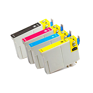 Cartucho de Tinta Compatível Epson T140120 T140220 T140320 T140420 Kit 4 Unidades