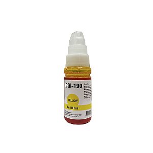 Refil de Tinta Compatível Canon GI190 Amarelo 70ml G1100 G2100 G3100 G4100