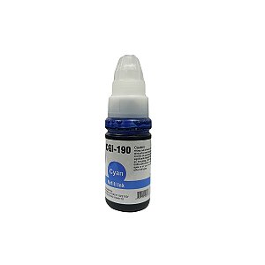 Refil de Tinta Compatível Canon GI190 Ciano 70ml G1100 G2100 G3100 G4100