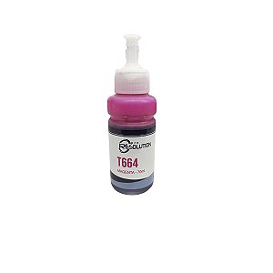 Refil de Tinta Epson T664 Magenta 70ml L110 L120 L200 L220 L355 L365 L375 L380 L395 L495
