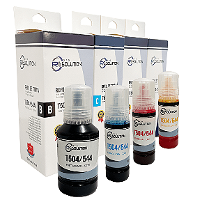Kit Refil Tinta Epson T504 T544 L4160 L6191 L6171 L6161 L4260 L4150 L3150 L5190 CMYK
