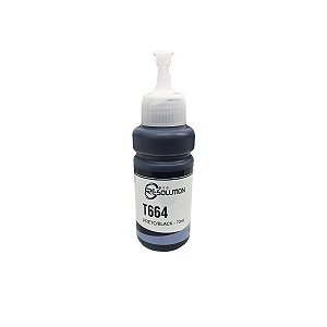 Refil de Tinta Epson T664120 Preto Compatível L110 L100 L120 L200 L220 L4550 L355 L365 L375 L380 L395 L495 70ml